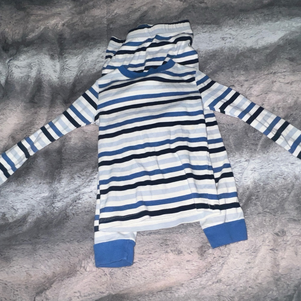 Boys Striped Long Sleeve Pajama Set